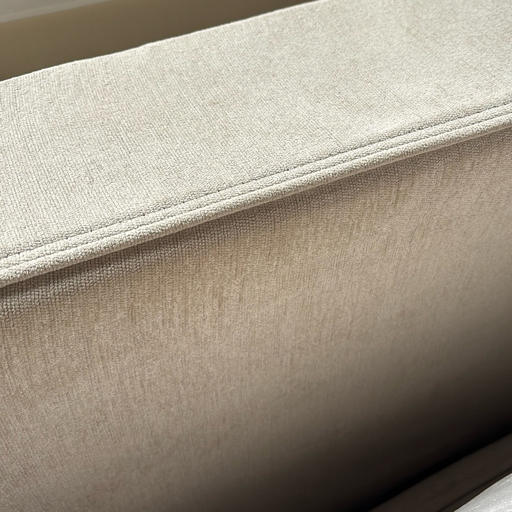 2 - Tan combed chenille lovesac side covers - standard size.